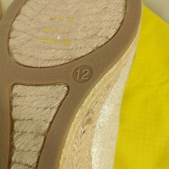 J. Crew Women’s Seville Espadrille Wedges Canvas Size 12. Gray - Picture 5 of 10